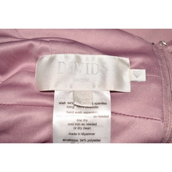 DAVID'S BRIDAL NEW $140 Long Pleated Tank Dress in Quartz Size 4 - Picture 4 of 4